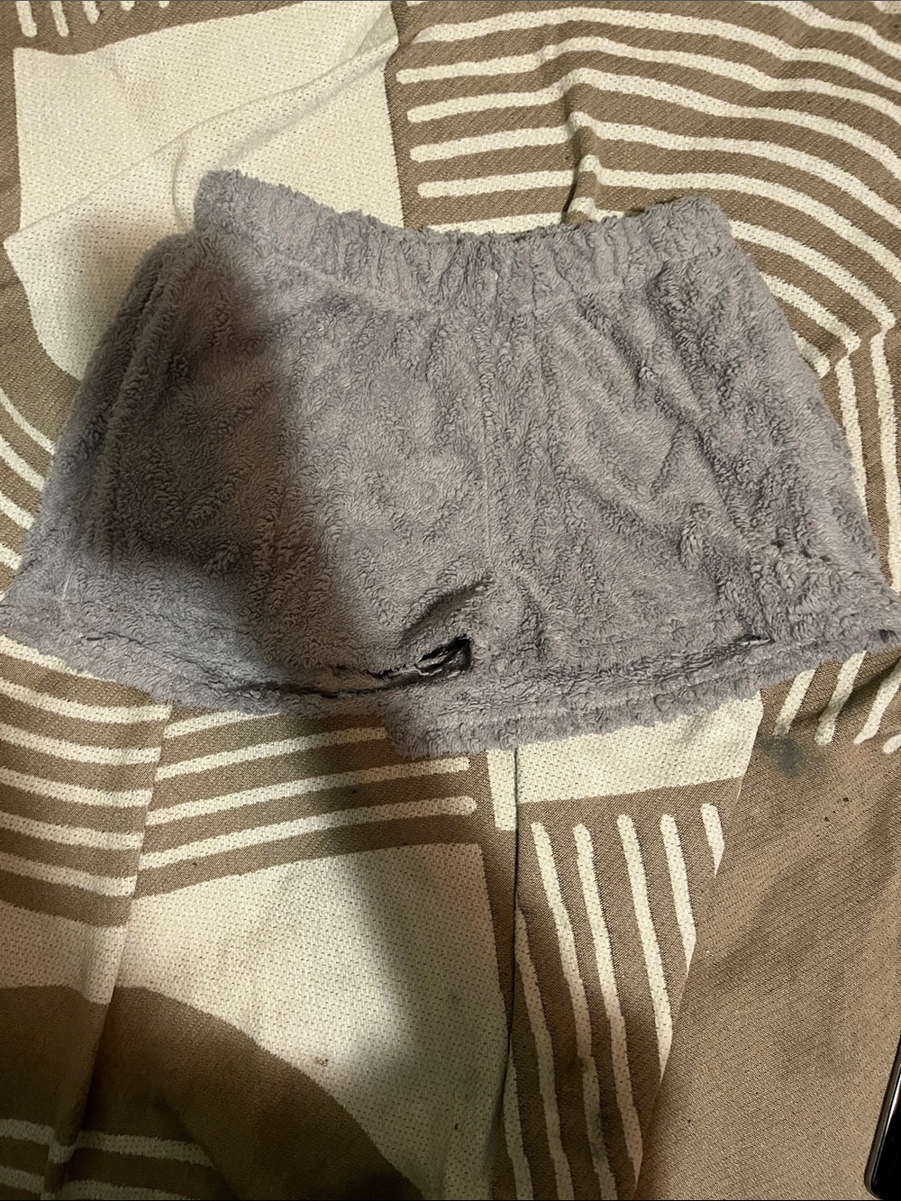 Angel Kiss Plush Gray Women's Athletic Lounge Shorts